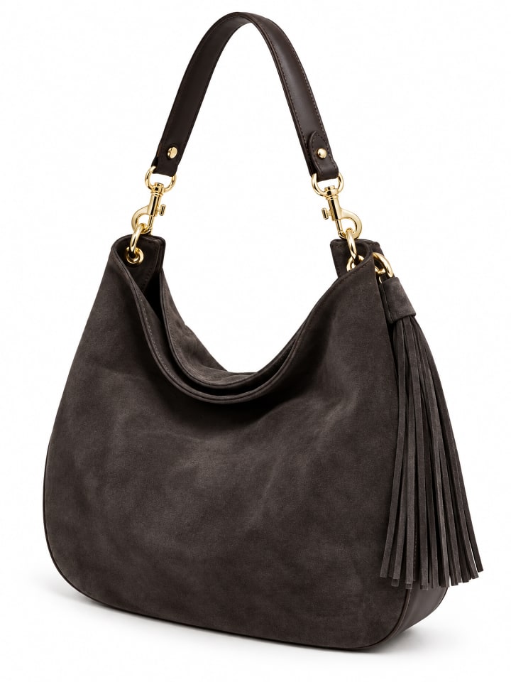 Schultertasche " Como " in dunkelbraun