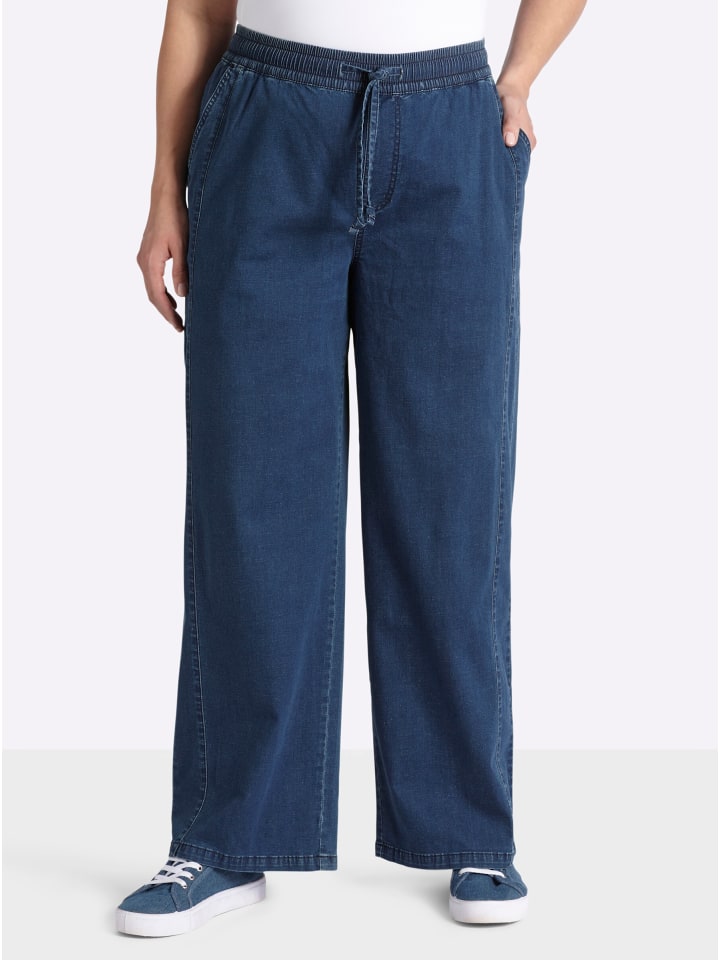 Jeans in blue-stone-washed
