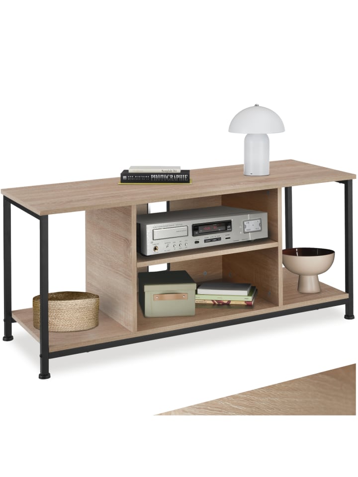 TV-Schrank, 120 x 40 x 50,5 cm, höhenverstellbare Kunststofffüße