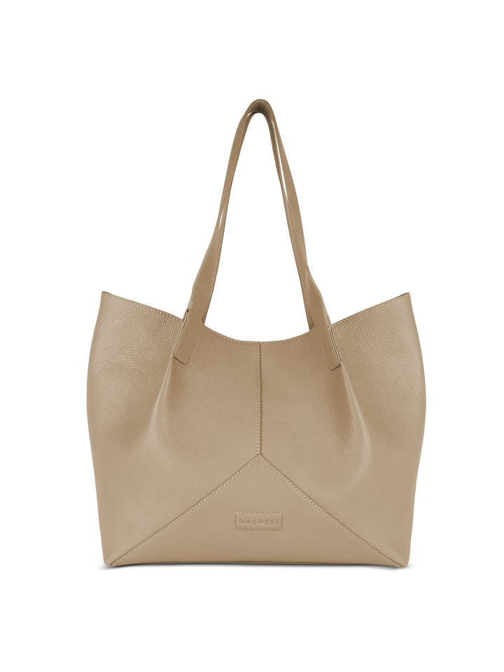 Elsa Schultertasche Leder 38 cm sand