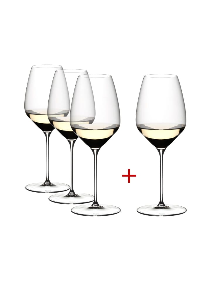 4er Set Riesling Weingläser Veloce in Transparent 570 ml