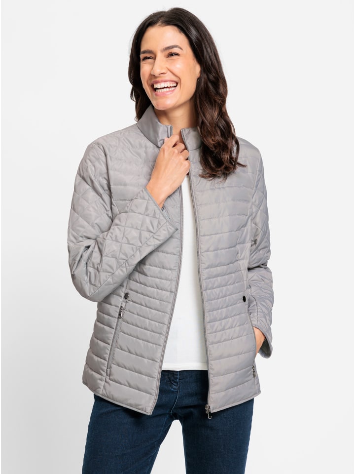 Steppjacke in hellgrau