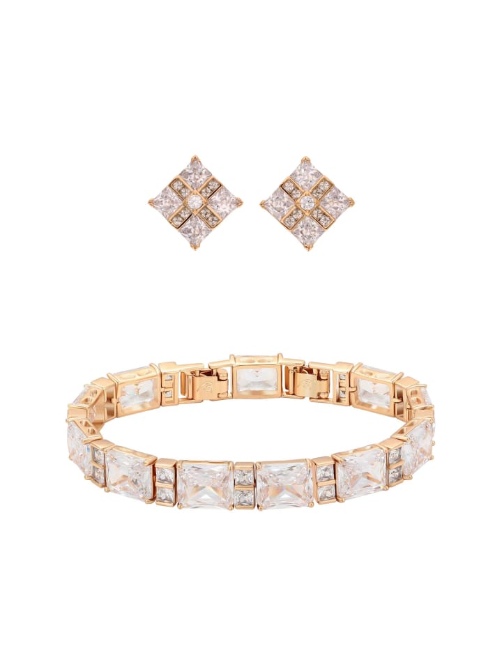 Women Jewelry Set in rose gold white