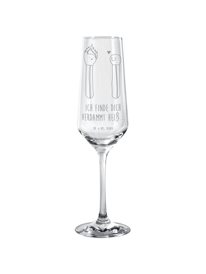 Champagnerglas Streichhölzer mit Spruch in Transparent