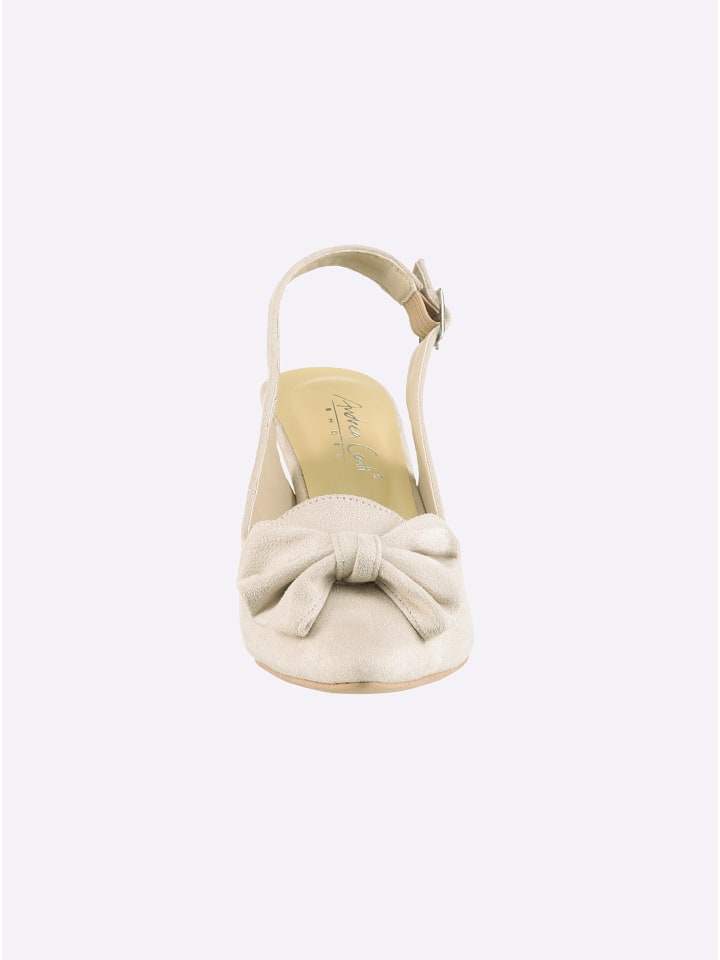 Slingpumps in creme