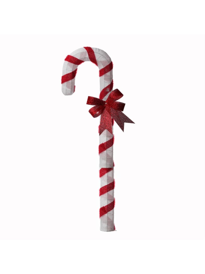 LED Zuckerstange XXL Gartendeko Weihnachtsdeko H: 1,5m in rot, weiß
