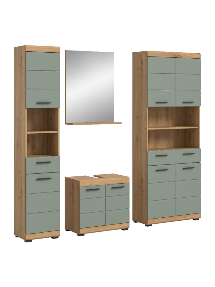 Badmöbelset Scout (4-teilig) Staubgrün 186 x 34 cm