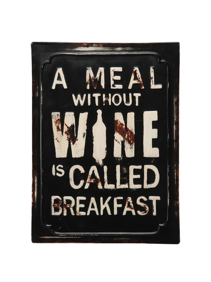 Metallbild - Wein 30 x 40 cm