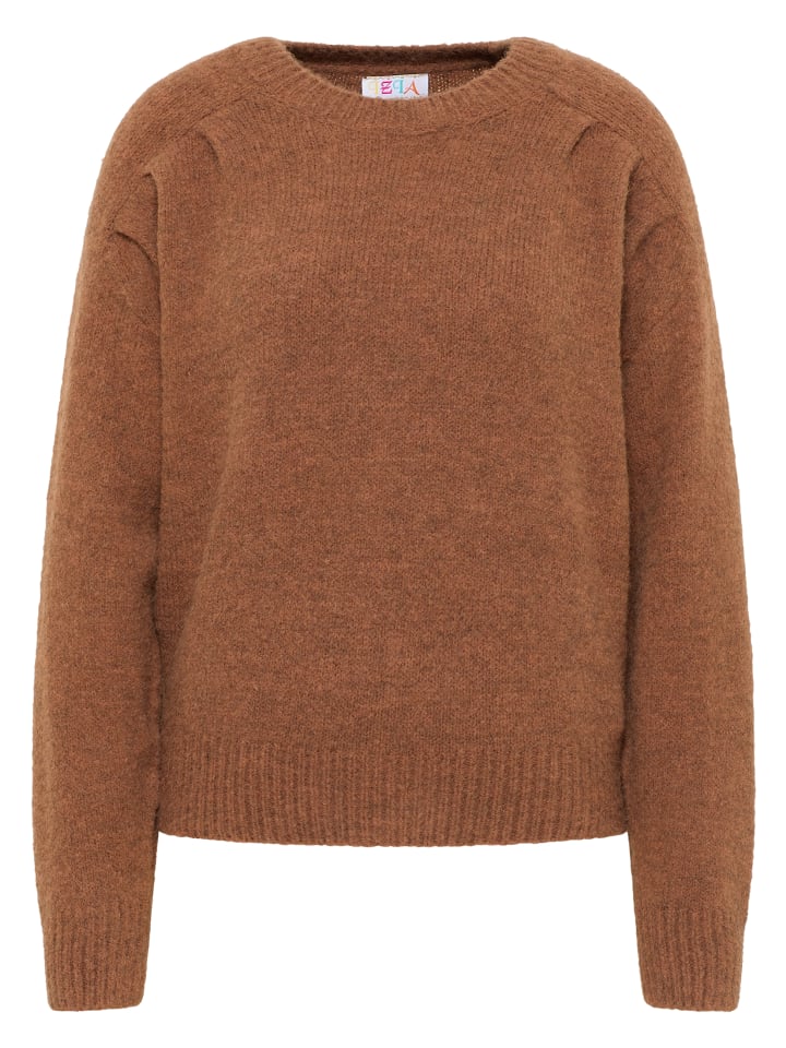 Damen Legerer Strickpullover in Braun