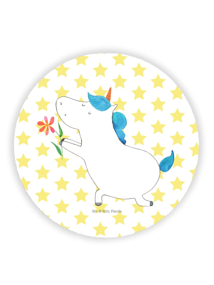 Magnet Einhorn Blume ohne Spruch in Weiß
