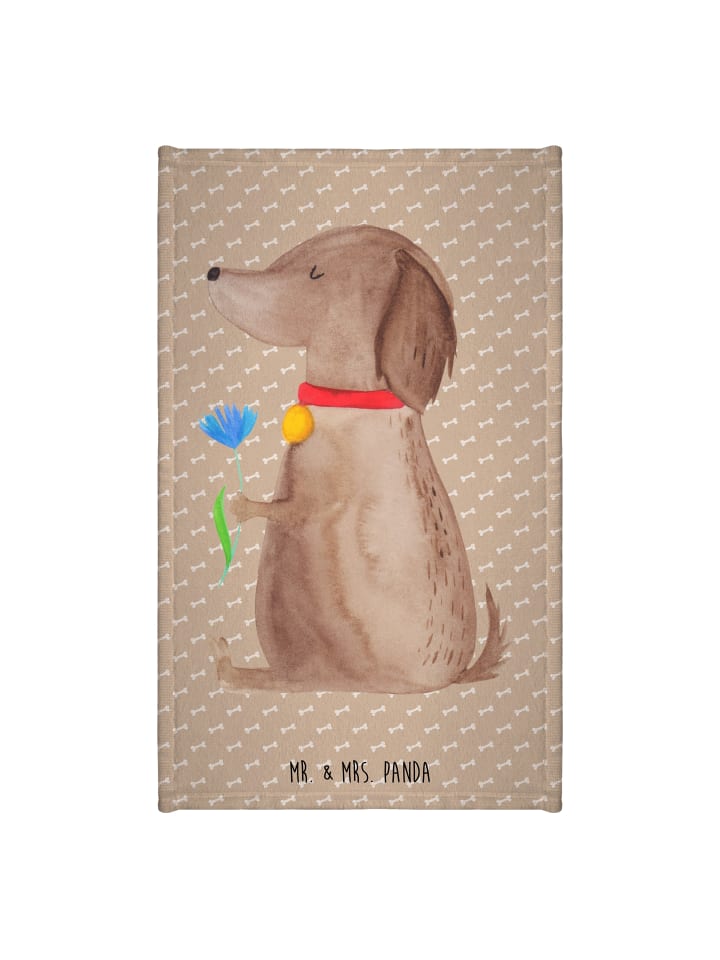 Handtuch Hund Blume ohne Spruch in Hundeglück