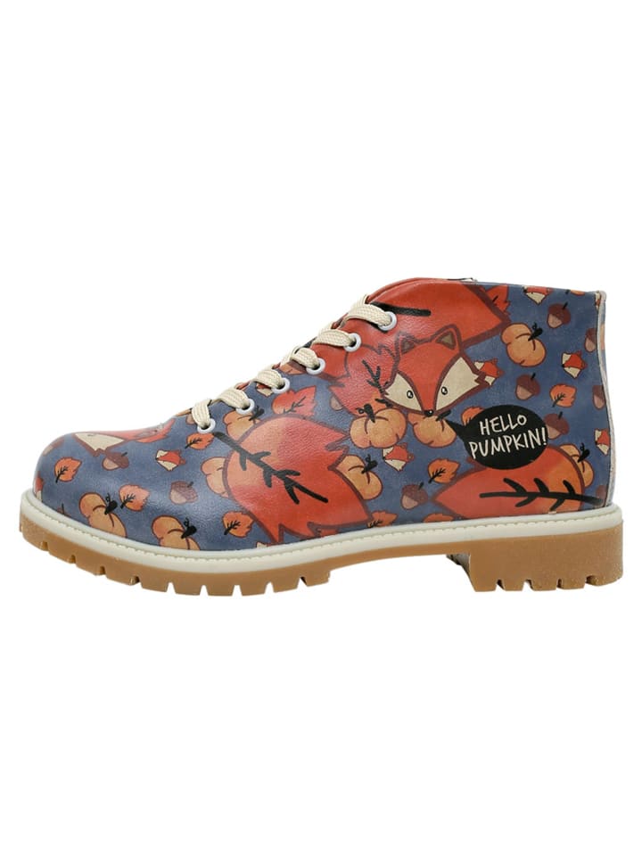 Shortcut Boots - Hello Pumpkin in Blau
