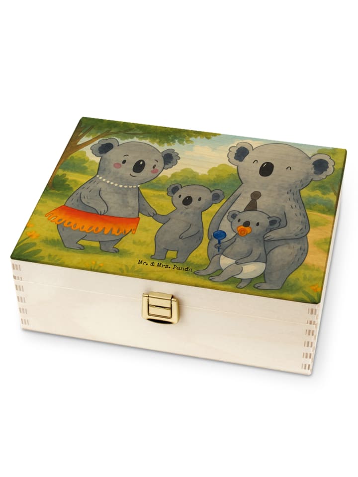 Tee Box Koala Familie Design ohne Spruch in Weiß