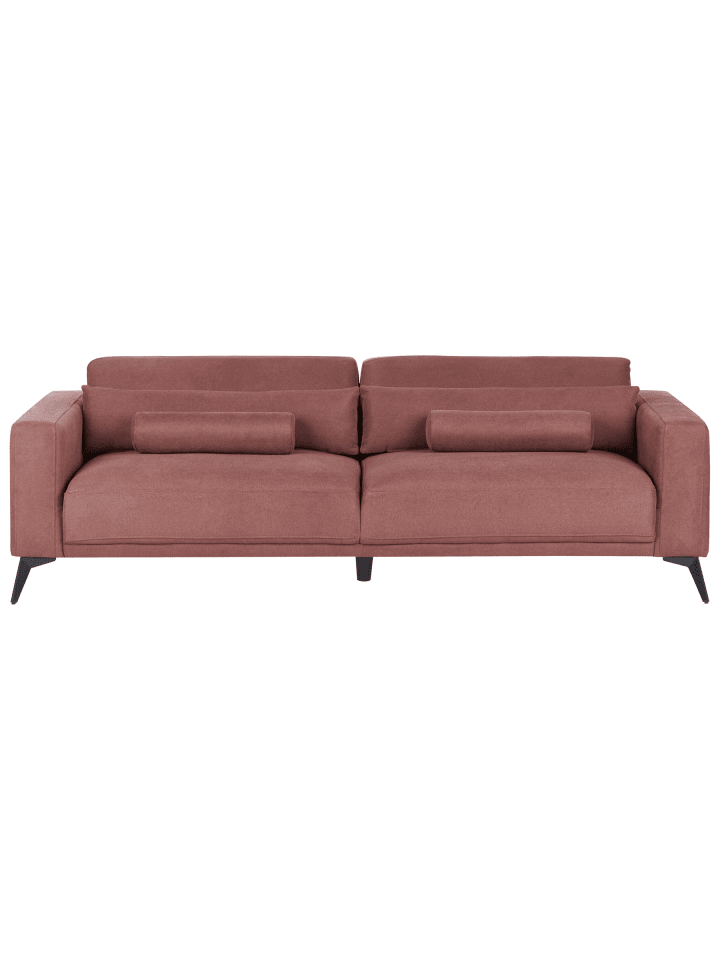 5-tlg 3-Sitzer Sofa ANGE in Rot/Schwarz