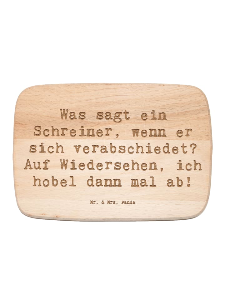 Frühstücksbrett Spruch Schreiner Abschied mit S... in Transparent
