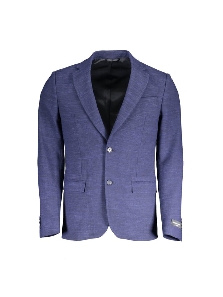 Blau Wolle Damen Jacke