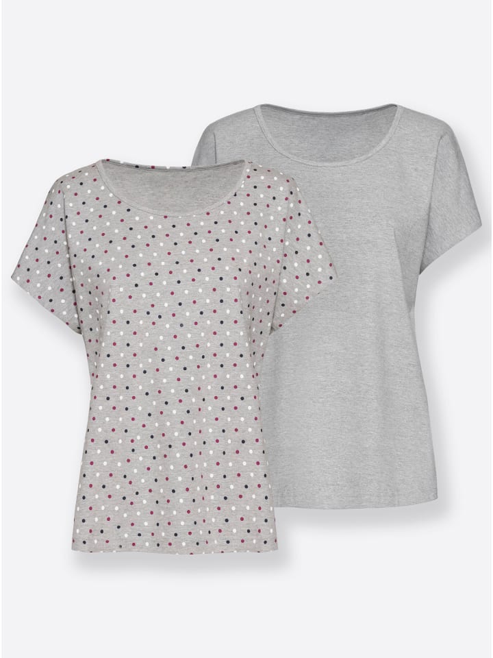 Shirts in grau + grau-gepunktet