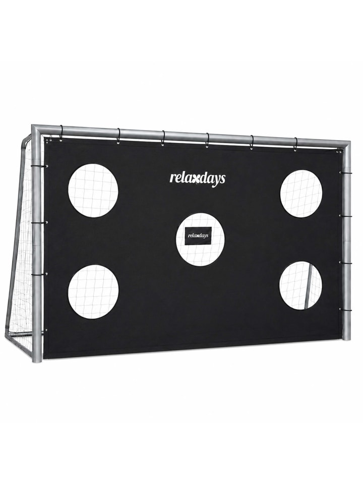 Fußballtor "mit Torwand" in Grau - (B)240 x (H)160 x (T)90 cm