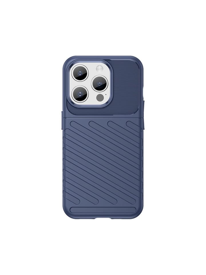 Thunder Handy Hülle für iPhone 16 Blau in Schwarz