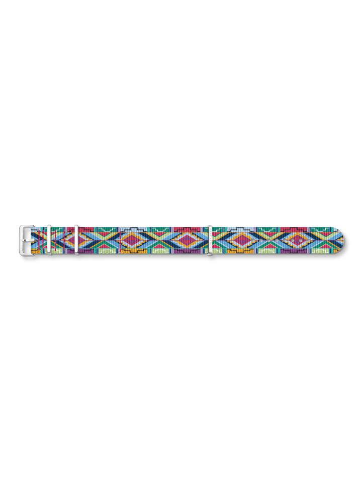 Uhrenarmband Code Ts Nato Grafikmuster Bunt in bunt