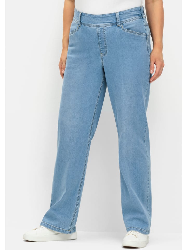 Stretch-Jeans in light blue-denim