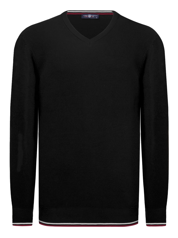 Pullover Mit V-Ausschnitt in Schwarz