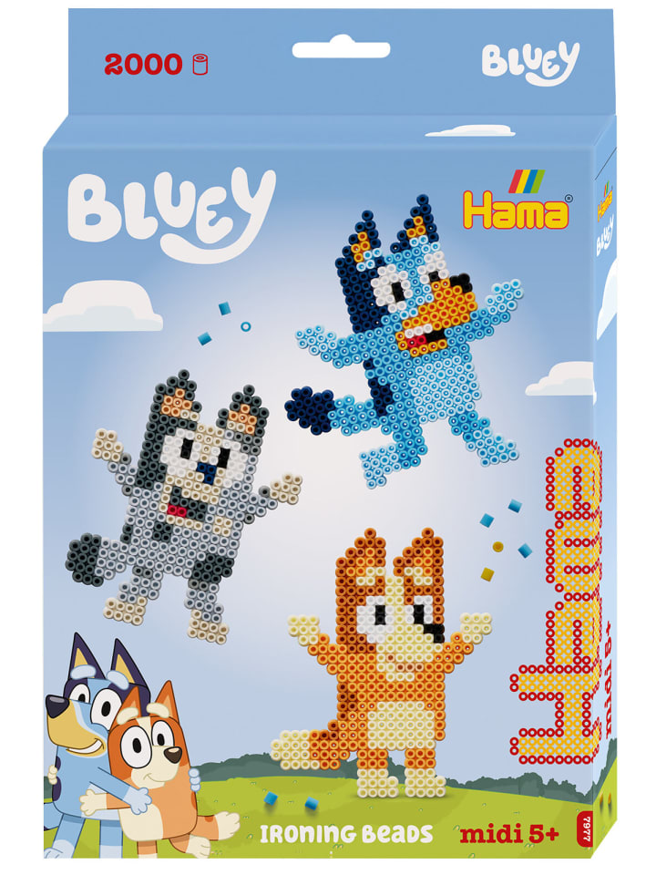 Geschenkpackung Bluey 2000 Midi-Bügelperlen - ab 5 Jahren