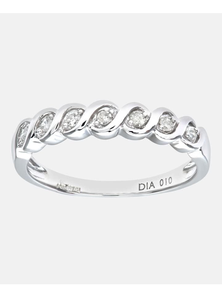 Eternity-Ring aus 375 Weißgold mit Diamant