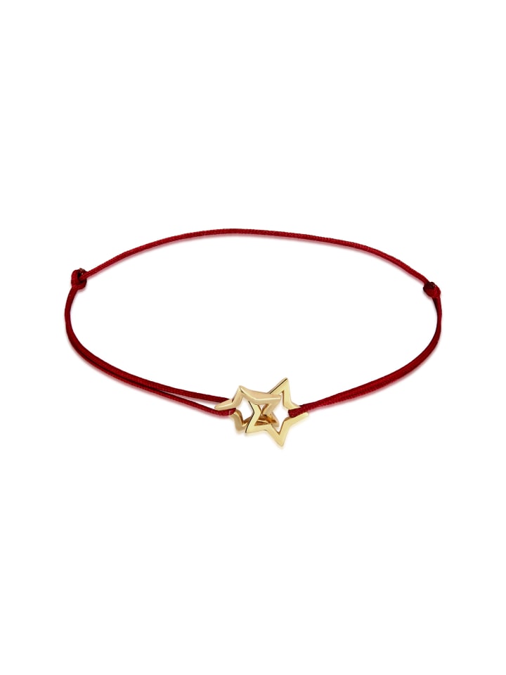 Armband 925 Sterling Silber Sterne, Stern in Rot