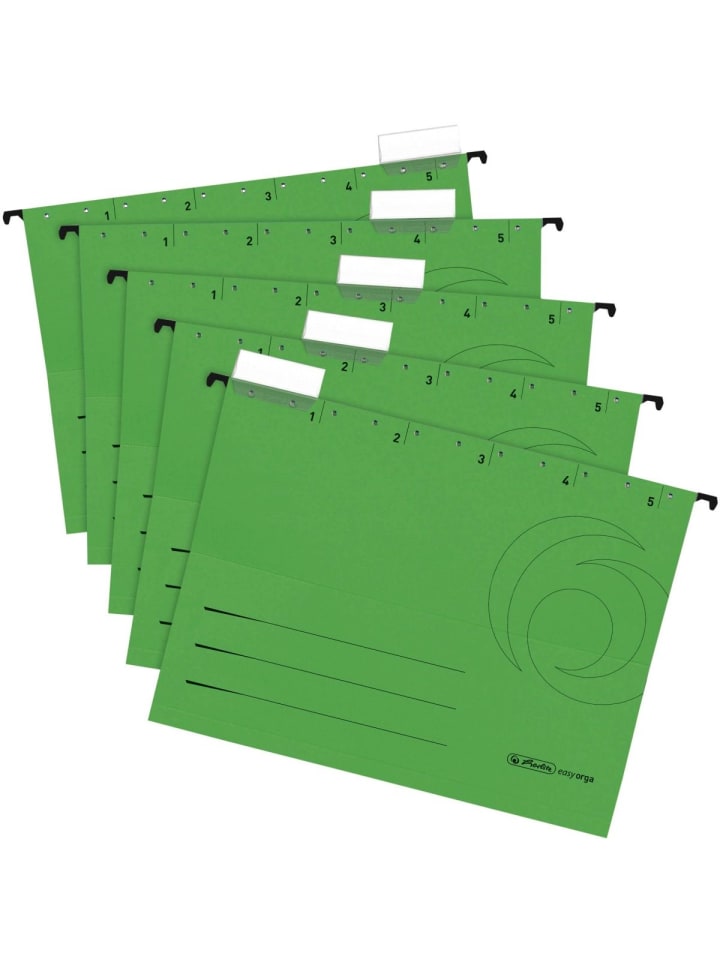 Hängemappe 230g/qm grün Packung mit 5 Stück