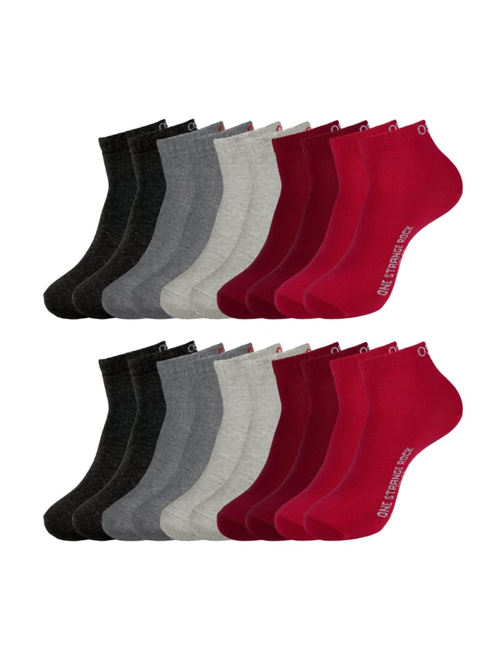 10 Paar Quarter Socken in Mehrfarbig