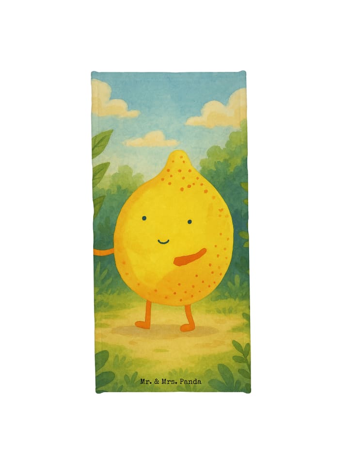 Handtuch Beste Freunde Zitrone Design ohne Spruch in Gelb Pastell