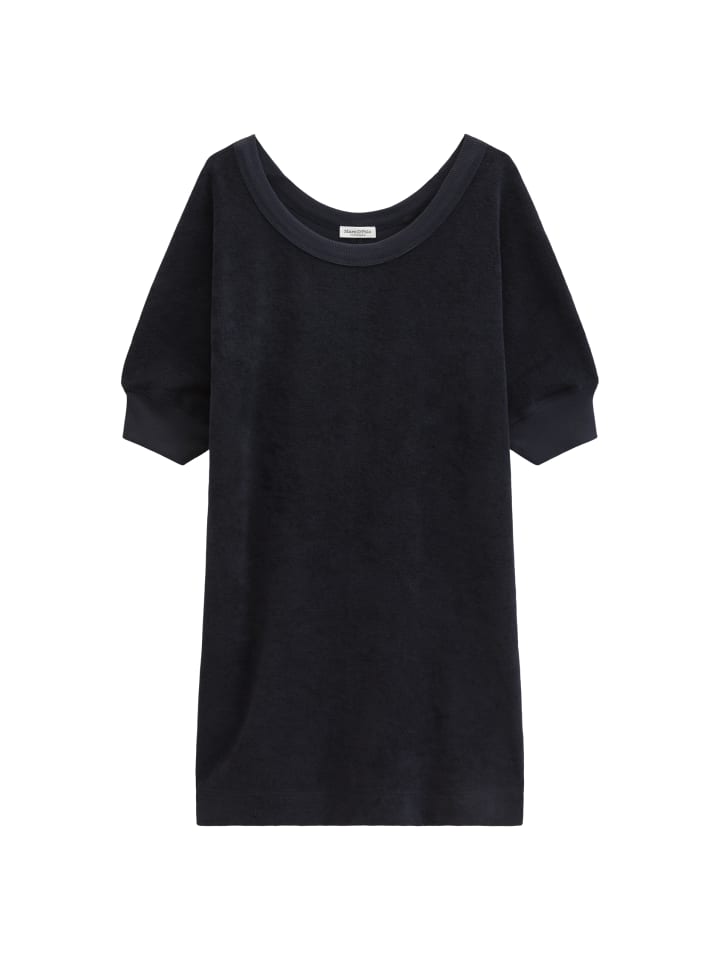 Frottee-Kleid loose in Deep Night Blue
