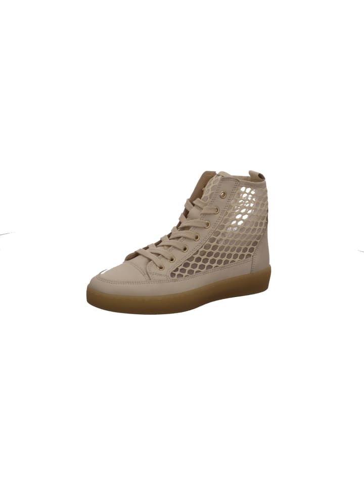Schnürstiefel in beige
