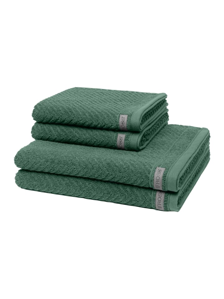 2 X Handtuch 2 X Duschtuch im Set Smart in Kiefer