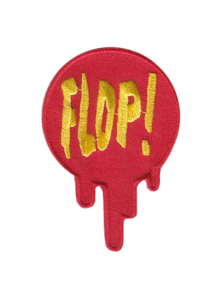 Flop! KlecksApplikation Bügelbild inRot