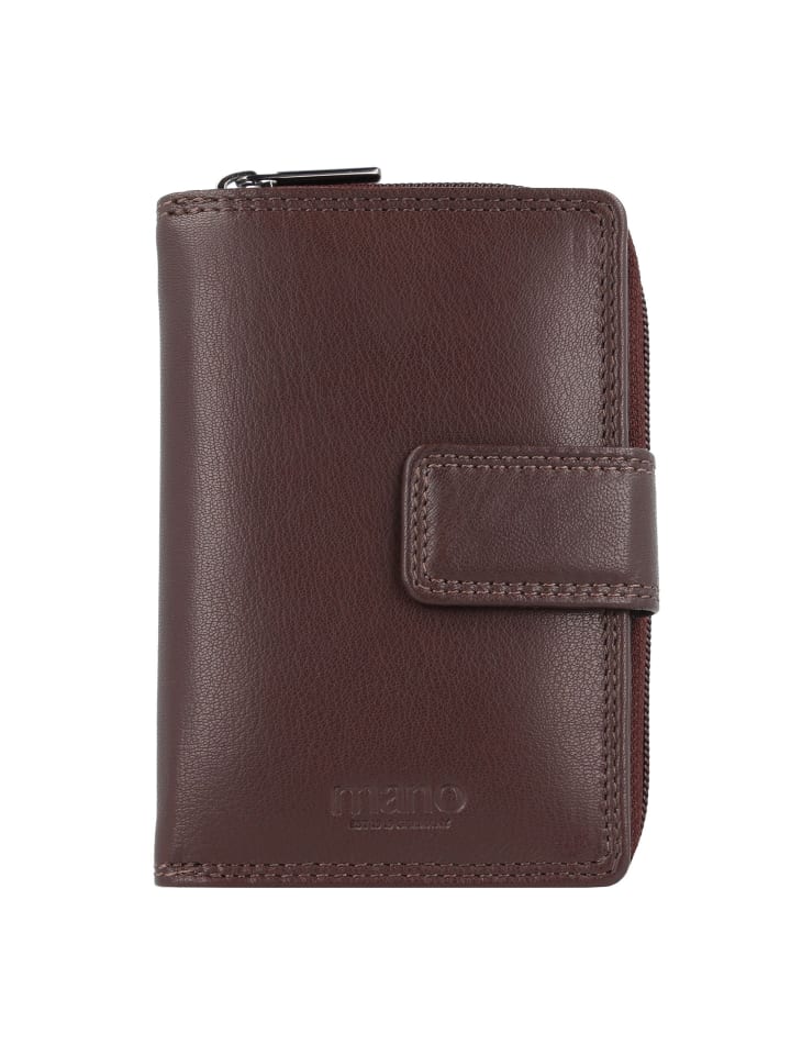 Donna Giulia Geldbörse Leder 13 cm dunkelbraun