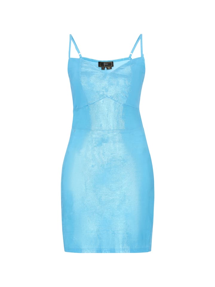 Women Dress in light blue metallic