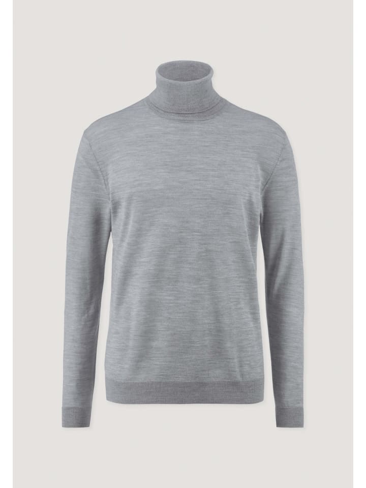 Strick Rollkragen Pullover in hellgrau