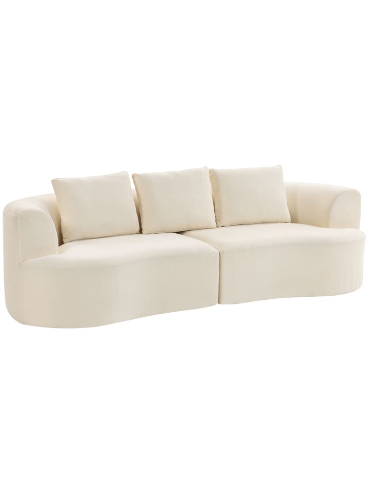 3-Sitzer-Sofa in Cremeweiß 260L x 106B x 82H cm