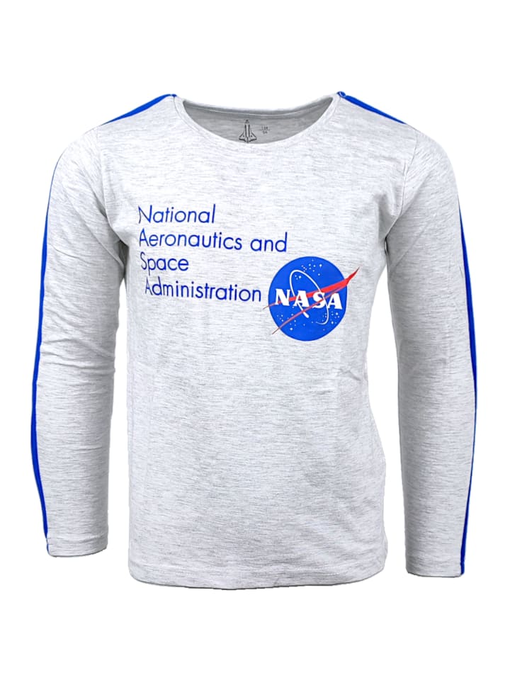 Langarmshirt NASA in Grau
