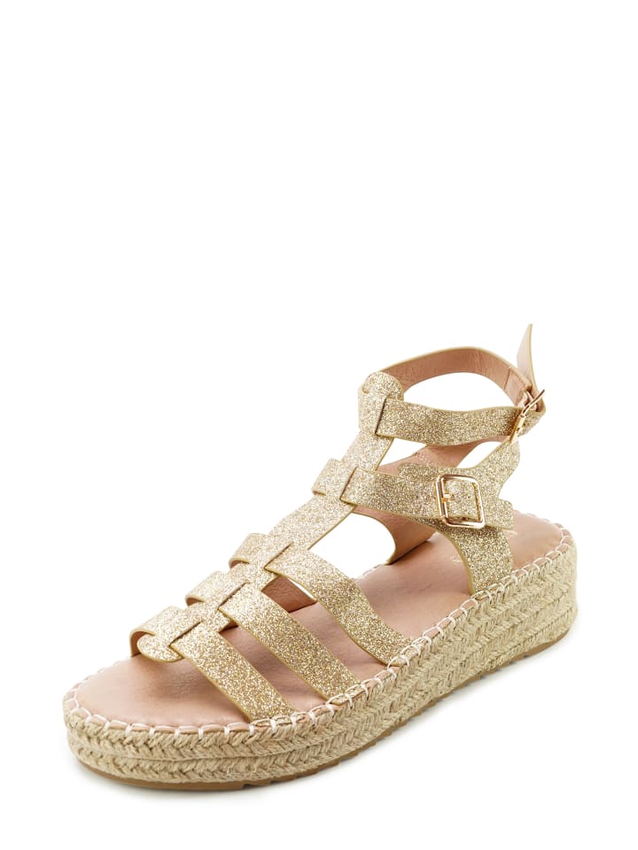 Gladiator-Sandale TILIA in glam gold