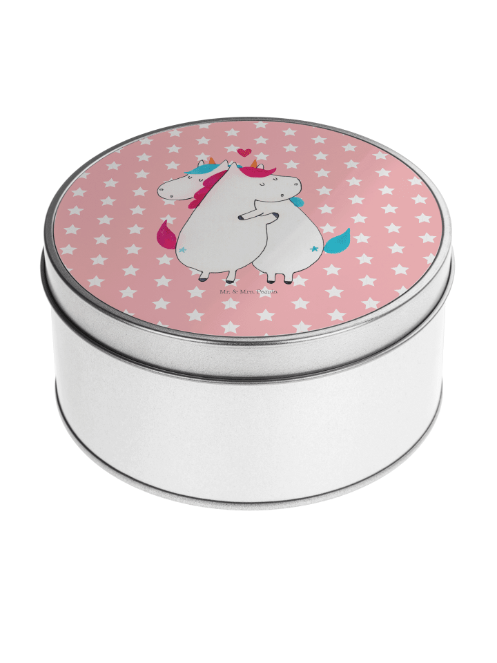 Schmuckdose Einhorn Mitteilung ohne Spruch in Rot Pastell