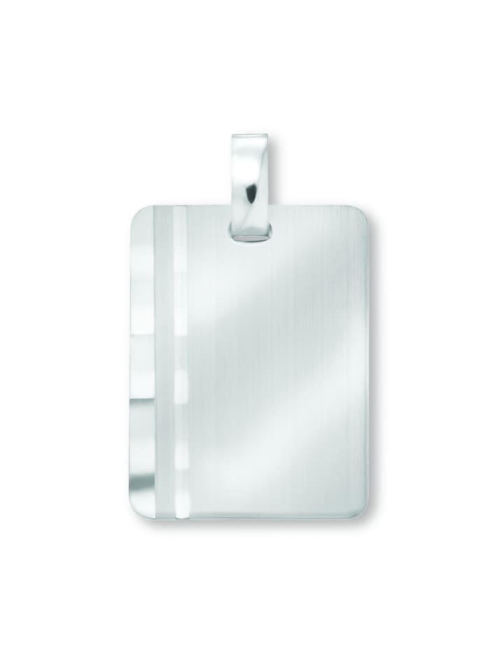 Gravurplatte Anhänger aus 925 Silber in silber