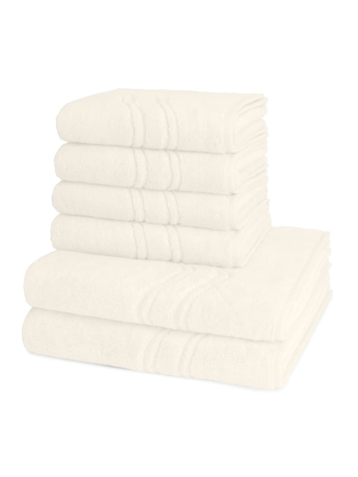 4 X Handtuch 2 X Duschtuch im Set Cashmere feeling in Champagner