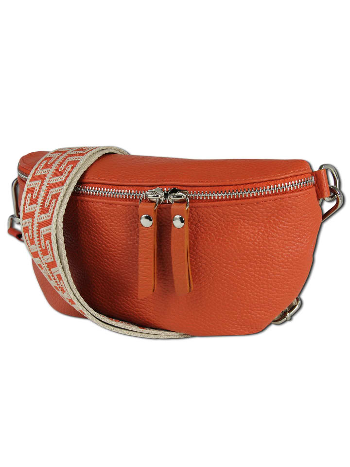 Toscanto Gürteltasche Leder orange, papaya, mehrfarbig ca. 25cm