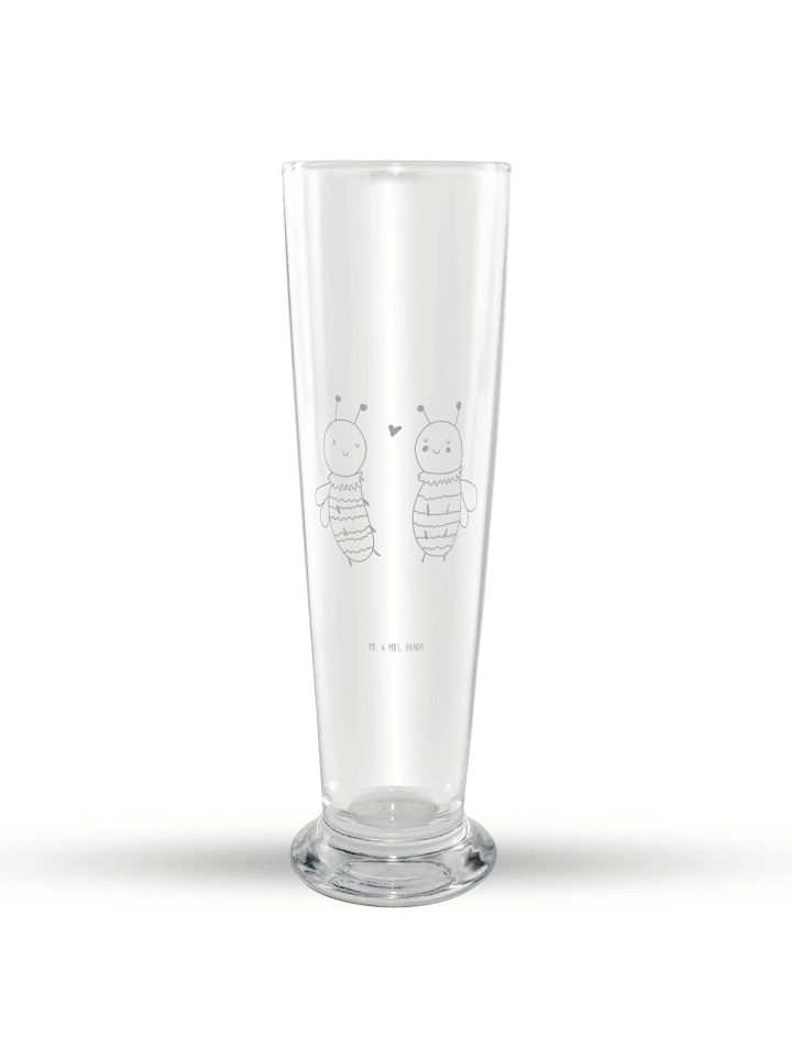 Bierglas Biene Verliebt ohne Spruch in Transparent