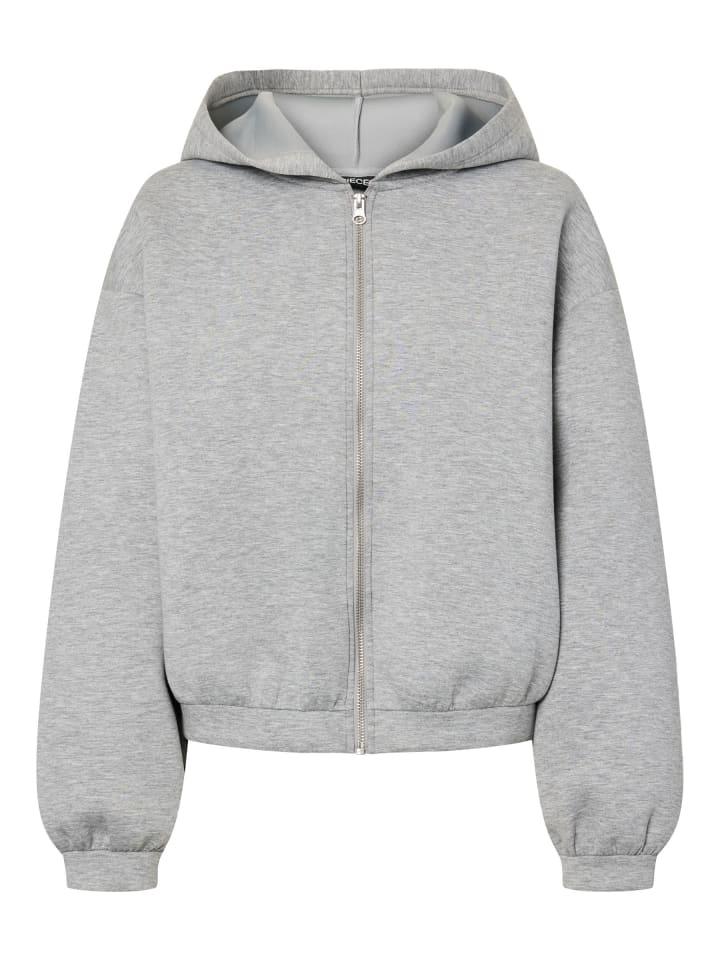 Hoodie in Light Grey Melange