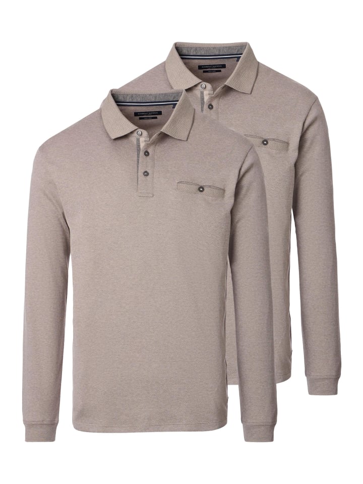 Poloshirt Basic in Beige