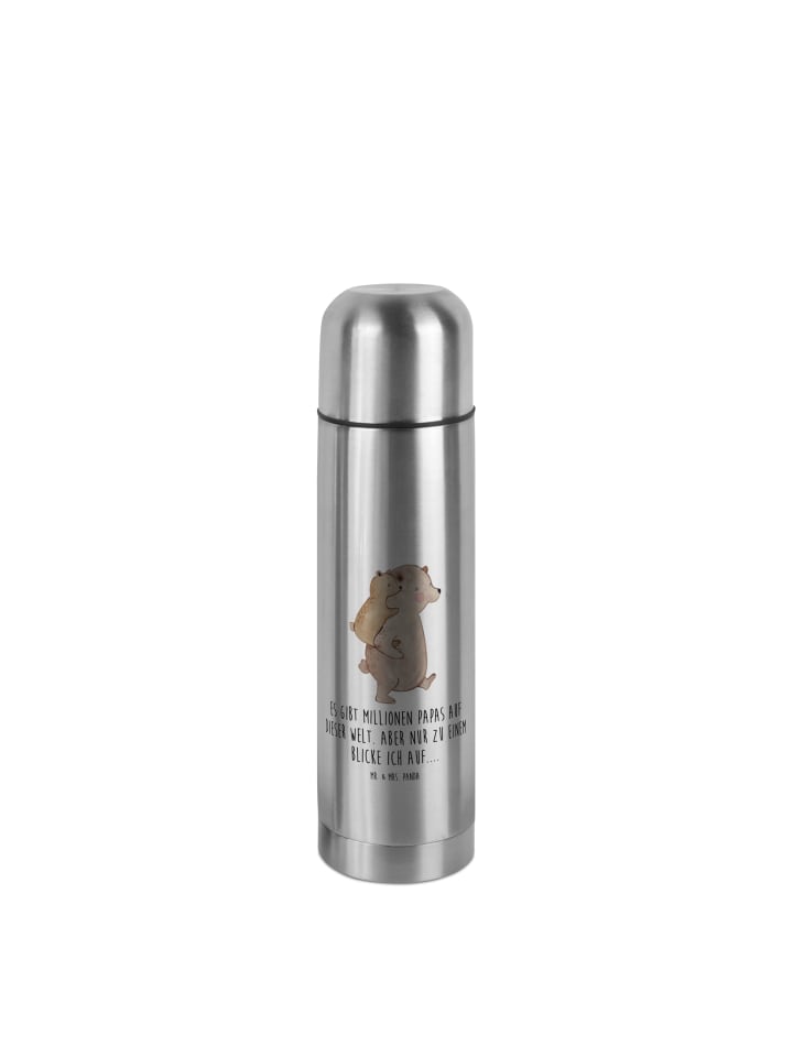 Thermobecher Papa Bär mit Spruch in Transparent